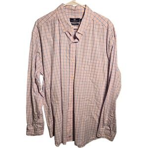 Vineyard Vines Mens 2X Classic Fit Murray Shirt Pink Blue Plaid Button Down. 781